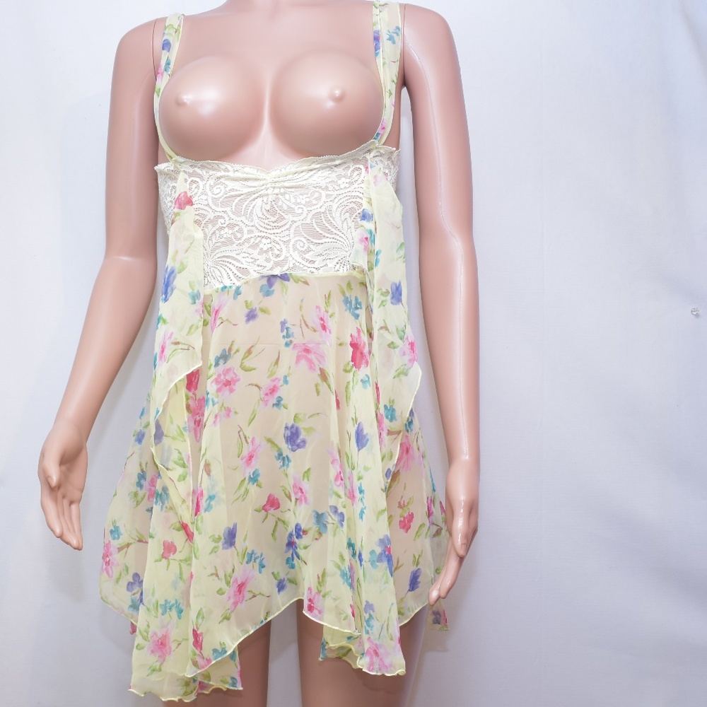 Vintage Victoria Secret Open Bust Chemise, Small